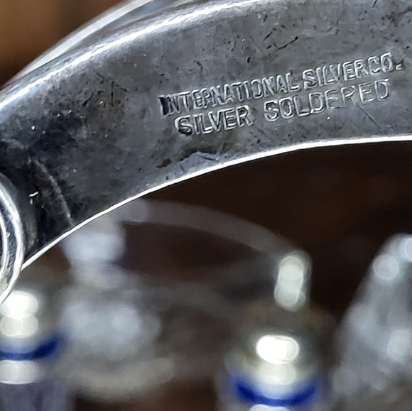 Elegant Silver and Blue Condiment Set - Picture 13 of 16